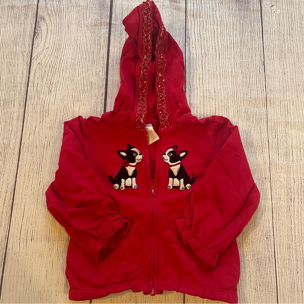 Gymboree Poppy Love Red Hoodie size 2Y